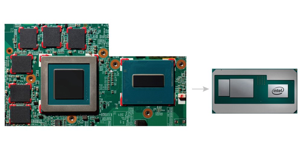 Neuer Intel Core Prozessor kombiniert Hochleistungs-CPU mit benutzerdefinierten diskreten Grafikkarten von AMD, um schlankere, dünnere Geräte zu ermöglichen