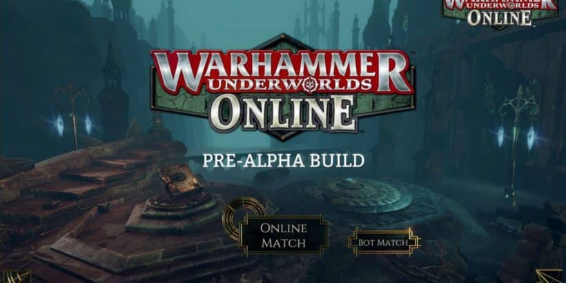 Warhammer Underworlds: Online Pre Alpha Menu