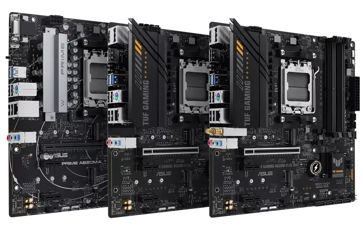 ASUS offers TUF Gaming and Prime AMD A620 motherboards