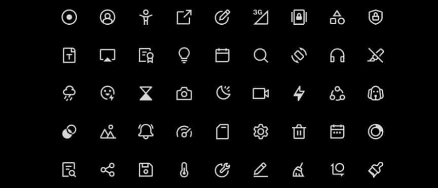 Oxygen OS 12 - Symbole