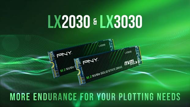 PNY LX2030 und LX3030 M.2 NVMe Gen3 x4 Solid State Drives