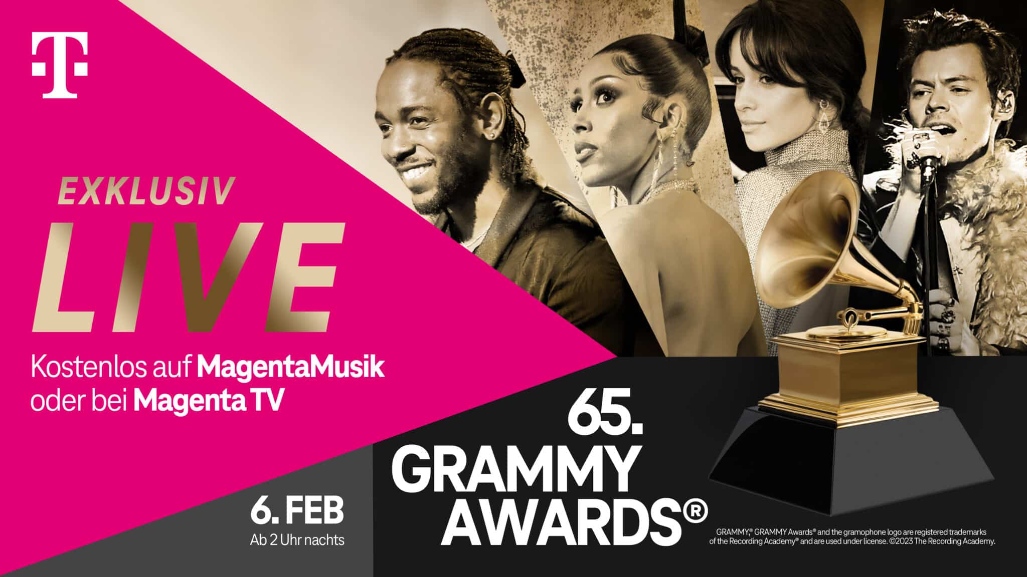 Telekom zeigt die 65. GRAMMY Awards exklusiv in Deutschland